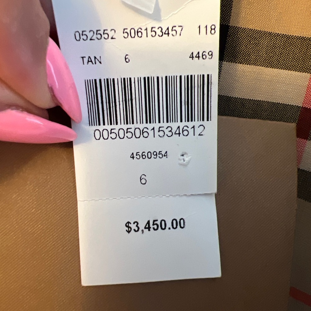 Women's BURBERRY London Long Trench Coat Double Breasted Jacket ENGLAND US 6 - Picture 6 of 13